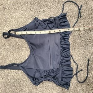 Womens ruffled swim top